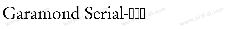 Garamond Serial字体转换